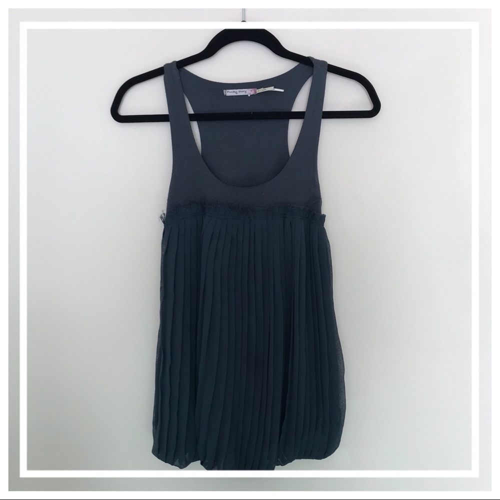 FUNKY STORY| DARK BLUE-GREEN TOP